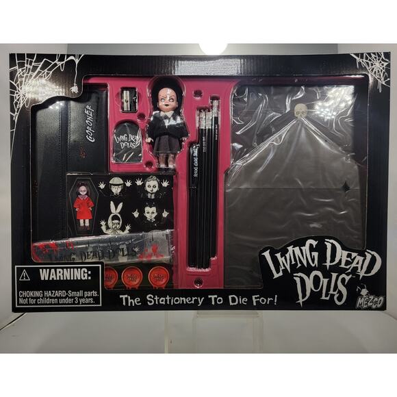 Living Dead Dolls Stationery Set Goth Horror School Time Sadie Exclusive NIDB - Picture 1 of 7